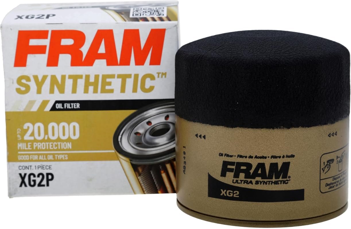 FRAM XG2P 20K Mile Synthetic Oil Filter for Long-Lasting Engine Protec