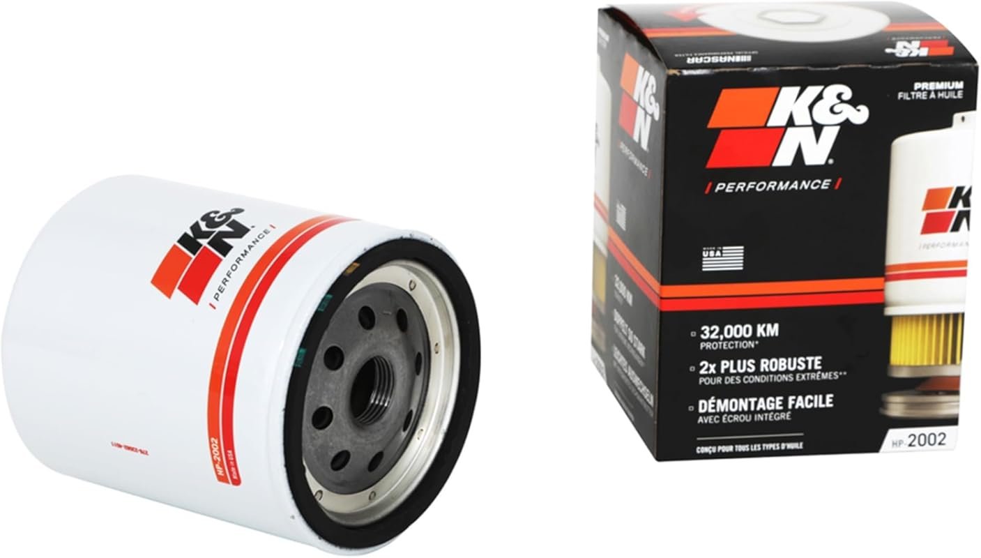 K&N HP-2002 Premium Oil Filter with Wrench-Off Nut – 20,000 Mile Prote