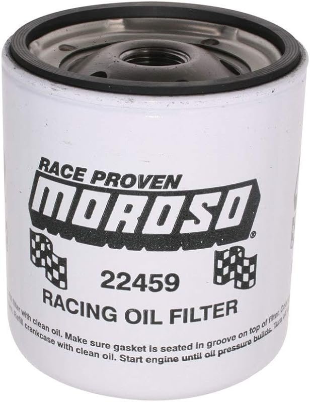 Moroso 22459 Short Racing Oil Filter for Chevy Engines with High Flow 