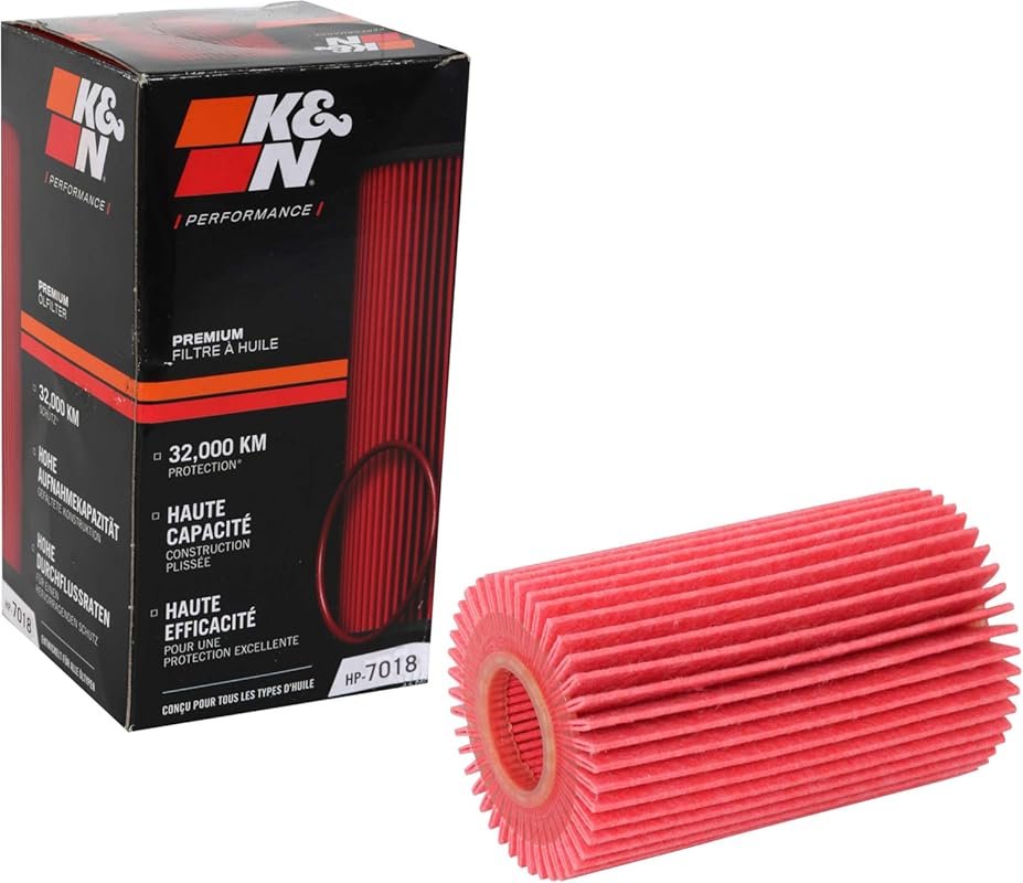 K&N HP-7018 High-Efficiency Oil Filter – 20,000 Mile Protection for To