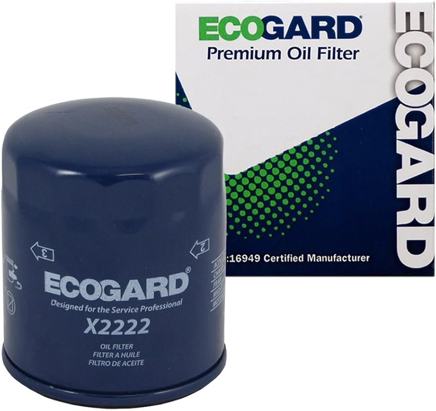 ECOGARD X2222 Spin-On Oil Filter for Chevrolet Silverado, Tahoe, Malib