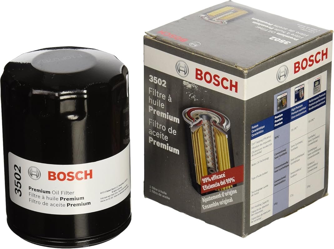 BOSCH 3502 Premium Oil Filter with FILTECH Technology for Multiple Veh