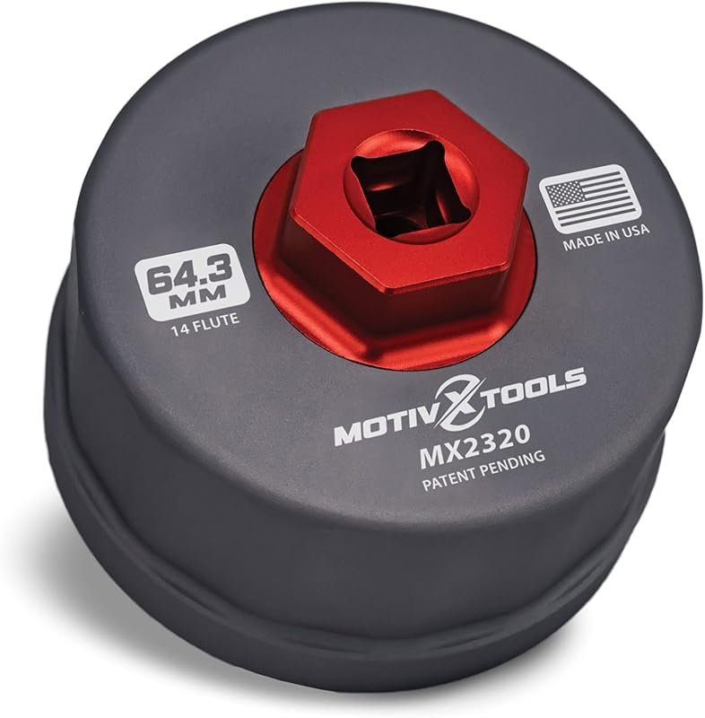 Motivx Tools 64mm 14 Flute CNC Aluminum Oil Filter Wrench for Toyota C