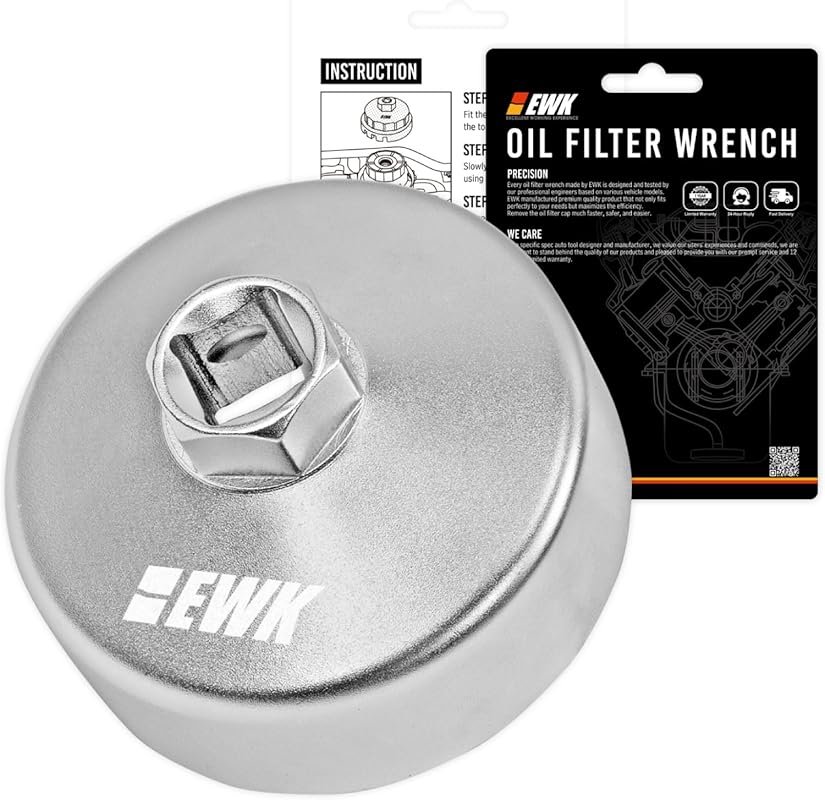 EWK 64mm 14 Flute Forged Steel Oil Filter Wrench – Notch-Less Design f