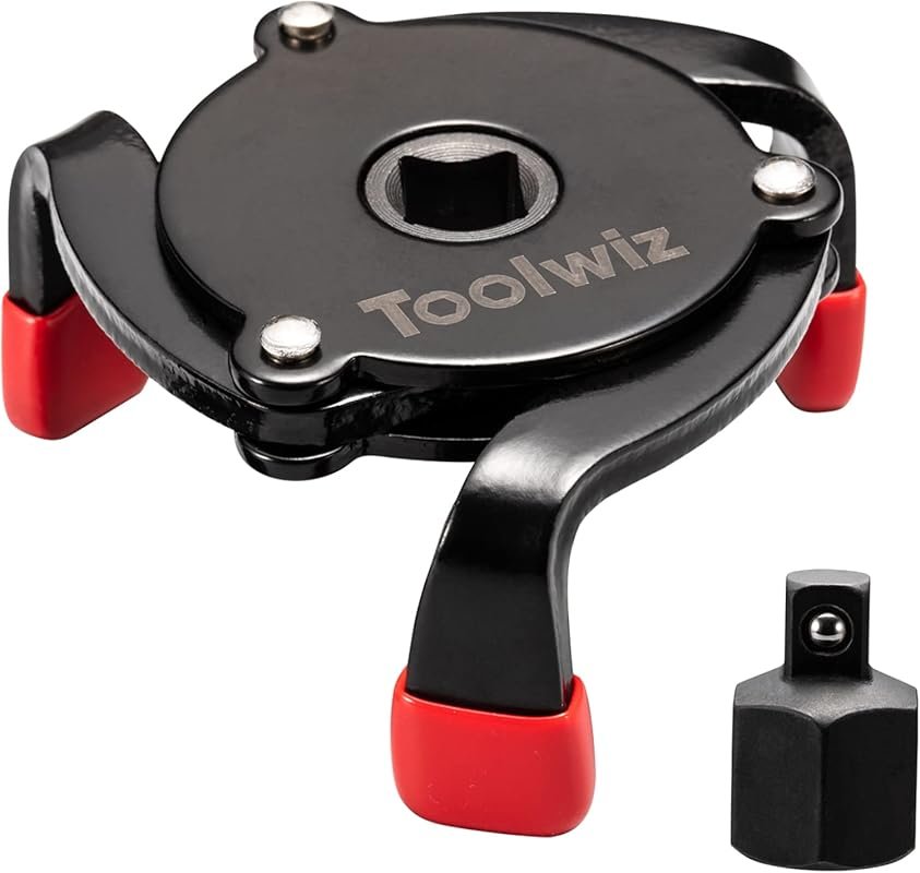Toolwiz 3-Jaw Adjustable Oil Filter Removal Tool for 2-3/8