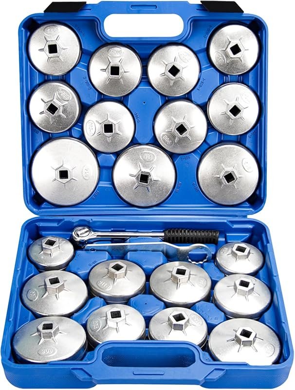 23PCS Aluminum Alloy Oil Filter Wrench Set, 1/2