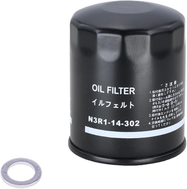 Kefly N3R1-14-302 Oil Filter with Drain Plug Gasket for Mazda RX-8, WRX & WRX STi