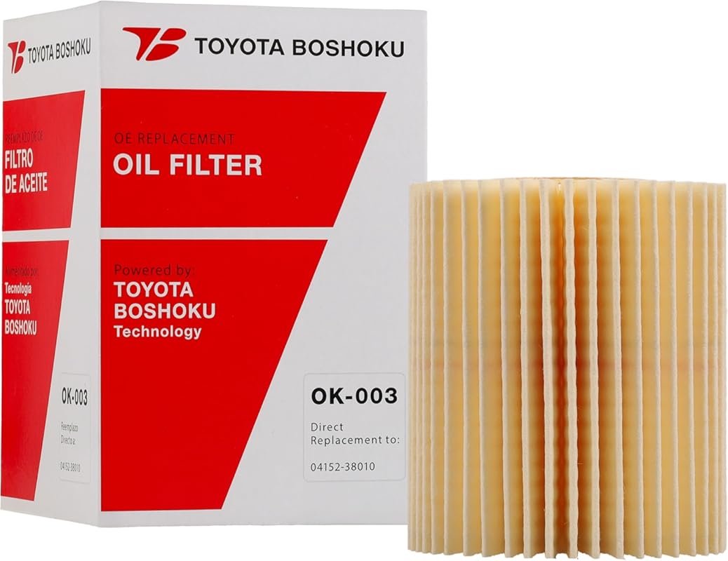 Toyota Boshoku Oil Filter Direct Replacement for 04152-38010 Fits 4Run