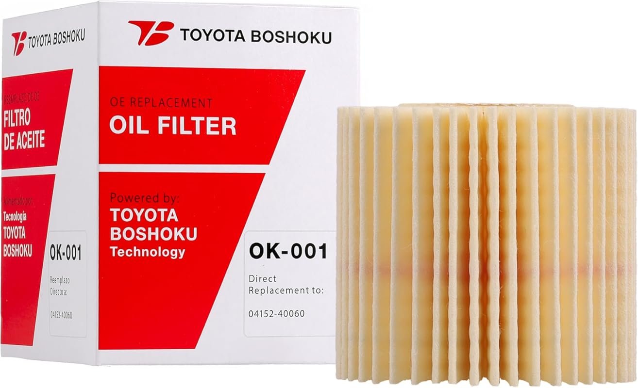 Toyota Boshoku Oil Filter Direct Replacement for 04152-40060 Fits Corolla