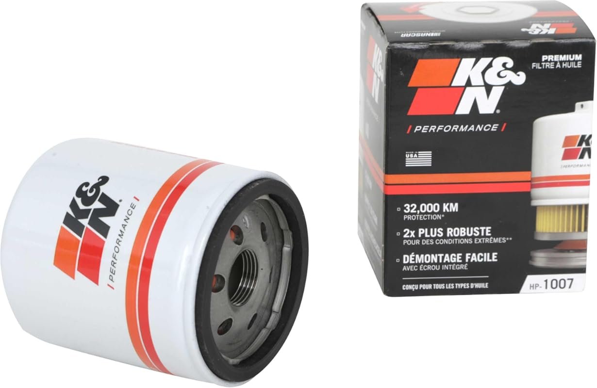 K&N HP-1007 Premium Oil Filter Offers 20,000 Mile Engine Guard with Wr