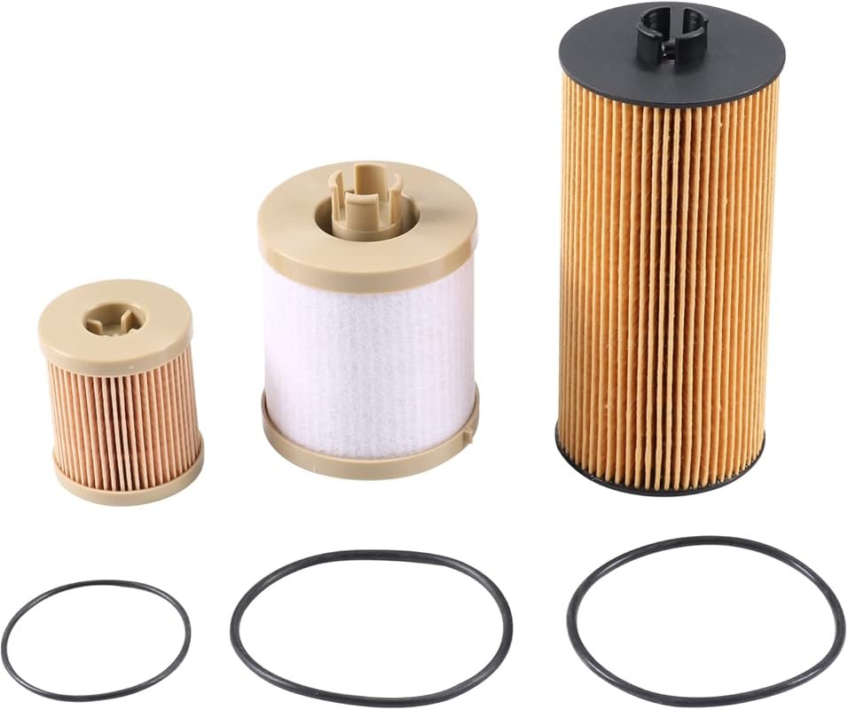 CARMOCAR FD4616 Fuel and FL2016 Oil Filter Kit for 2003-2007 Ford 6.0L