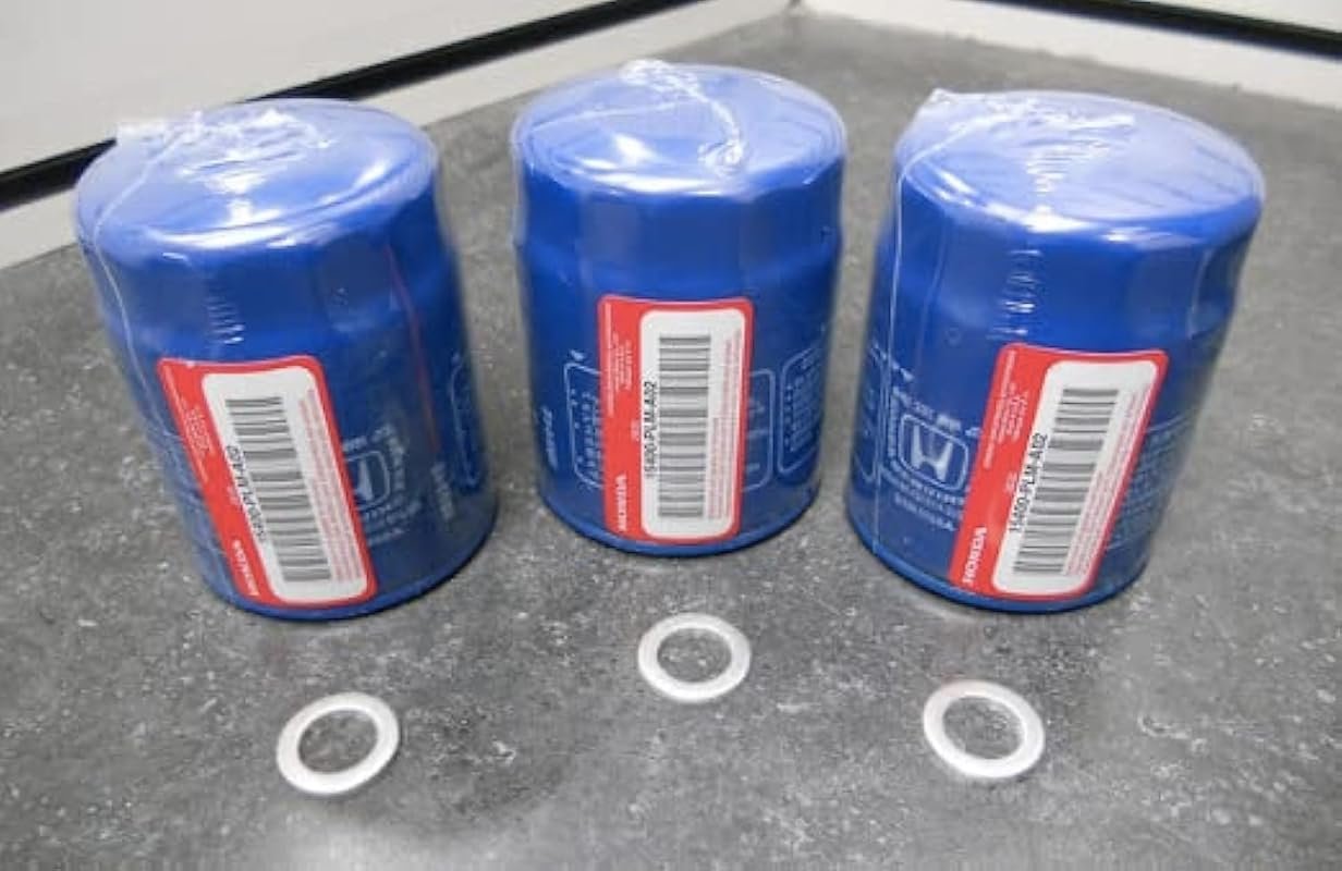Genuine Honda Acura 15400-PLM-A02 Engine Oil Filter with Washers - Set