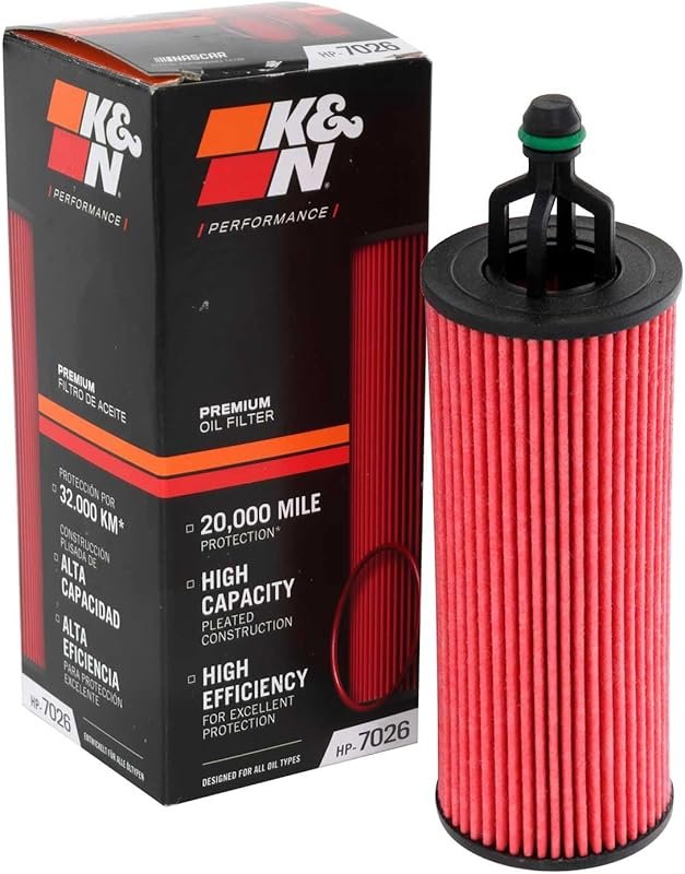 K&N HP-7026 Oil Filter 20,000 Mile Protection High Capacity Efficiency