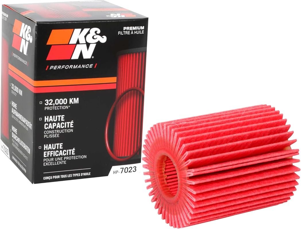 K&N HP-7023 Oil Filter 20K Mile High Capacity Efficiency Protection fo