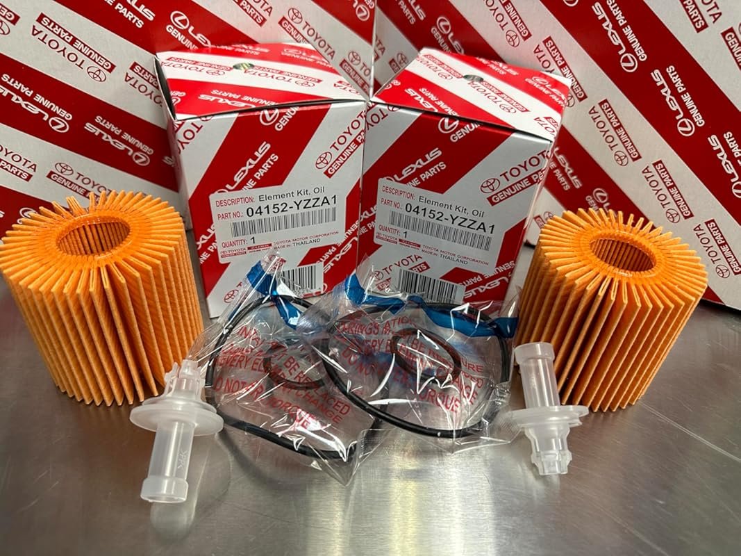 Genuine Toyota 04152-YZZA1 Replaceable Oil Filter Element – 2-Pack OEM