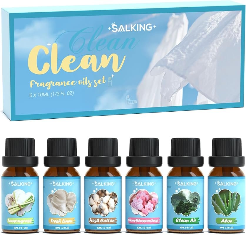 SALKING Clean Fragrance Oils Gift Set: Premium Essentials for Diffuser