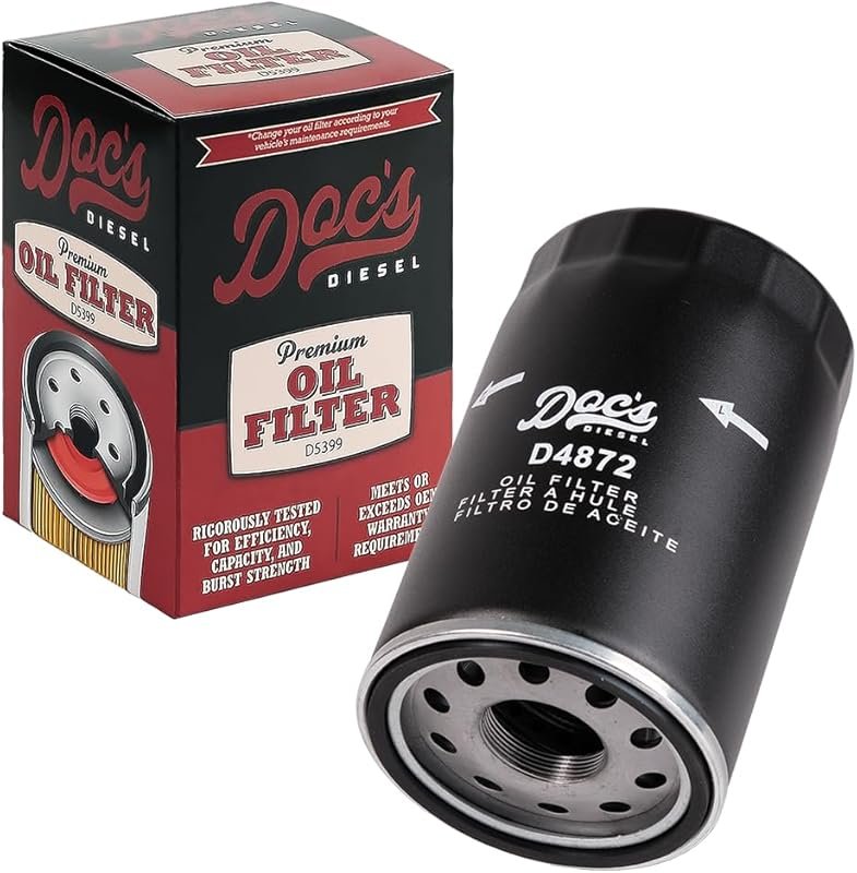 Doc's Diesel Oil Filter D4872 for Ford 7.3L Powerstroke 1994-2003 Repl