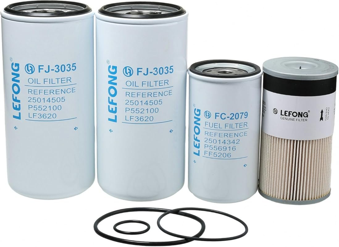 Premium TONNISI ST-1014 4-Pcs Oil Fuel Water Separator Filter Kit for 