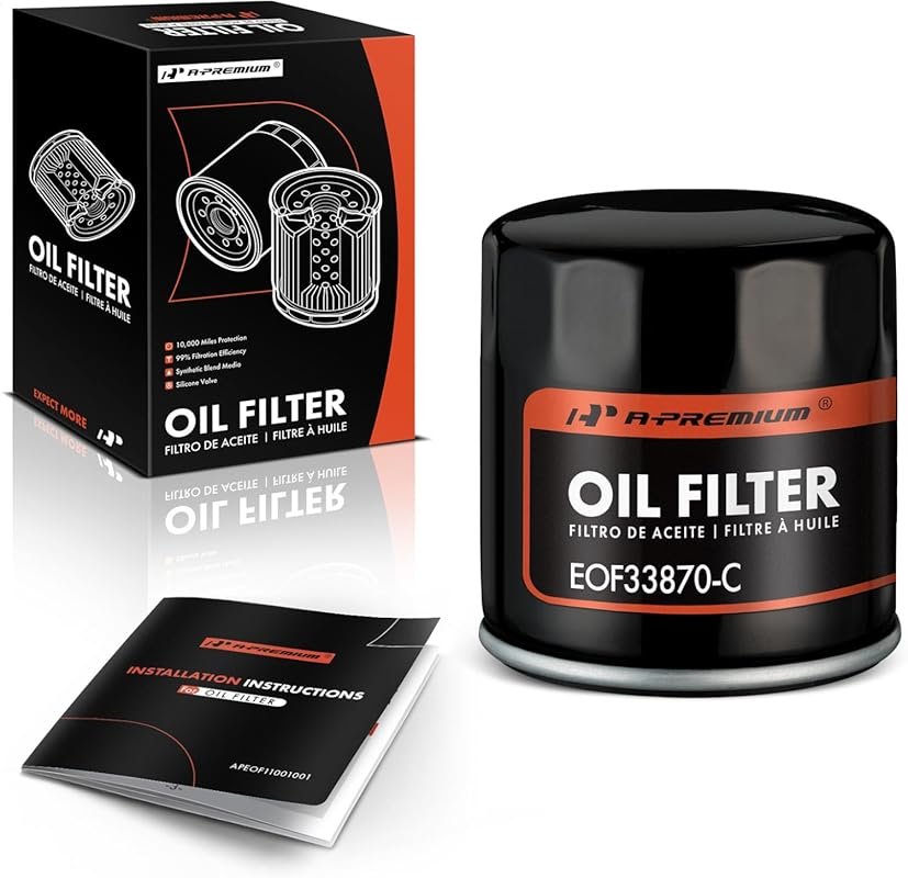 A-Premium 10K Miles Spin-On Oil Filter for Chevy GMC Jeep Buick Cadill