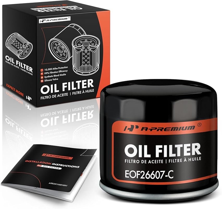 A-Premium 10K Miles Spin-On Oil Filter Compatible with Ford Chevy Toyo