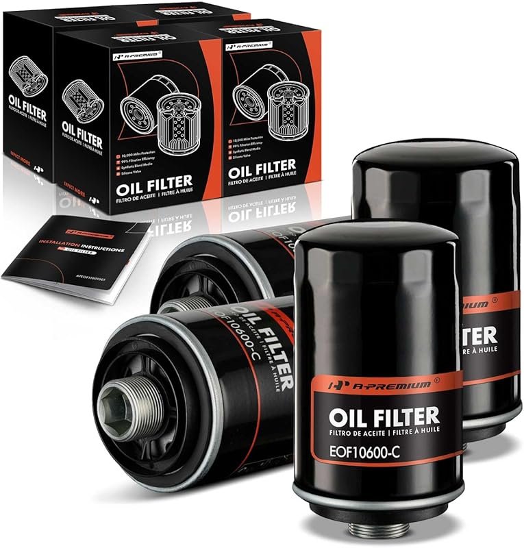 4-Pack A-Premium 10K Miles Spin-On Oil Filters for VW Jetta Passat Tig