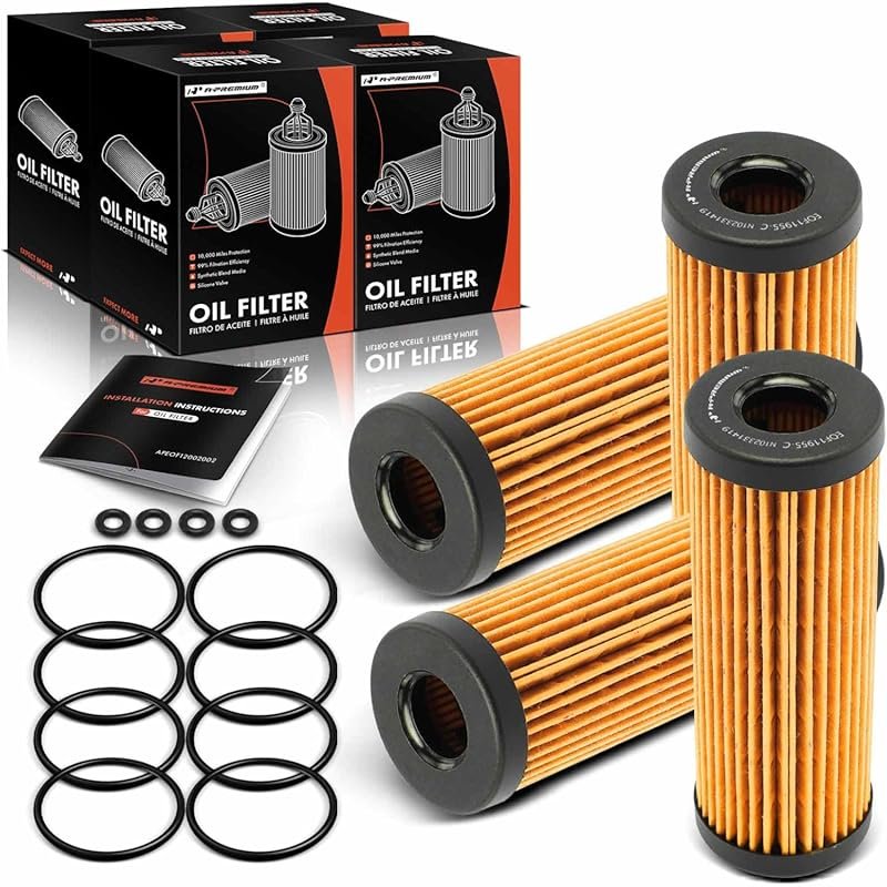 A-Premium 4-Pack 10K Miles Oil Filters for Ford F-150 Explorer Fusion 