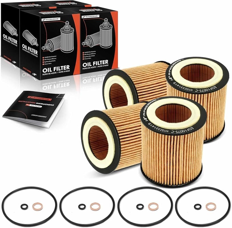 A-Premium 4-Pack 10K-Mile Protection Oil Filters for BMW 320i xDrive 3