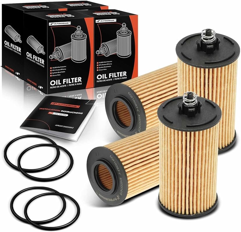 A-Premium 4-Pack 10K Miles Protection Oil Filters for Chevy Cruze Soni