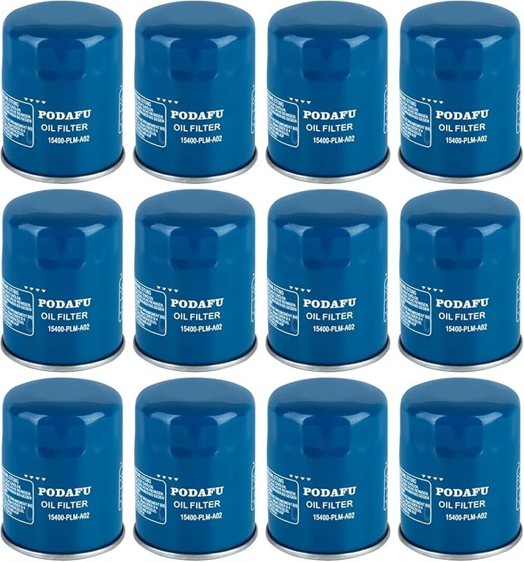 12-Pack 15400-PLM-A02 Replacement Oil Filters for Honda Civic Acura TL