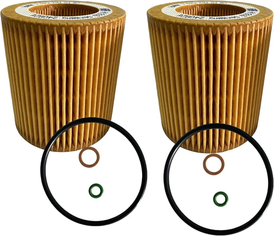 2-Pack Oil Filter Elements for BMW 128i 328i 335i X3 X5 X6 Z4 11427541
