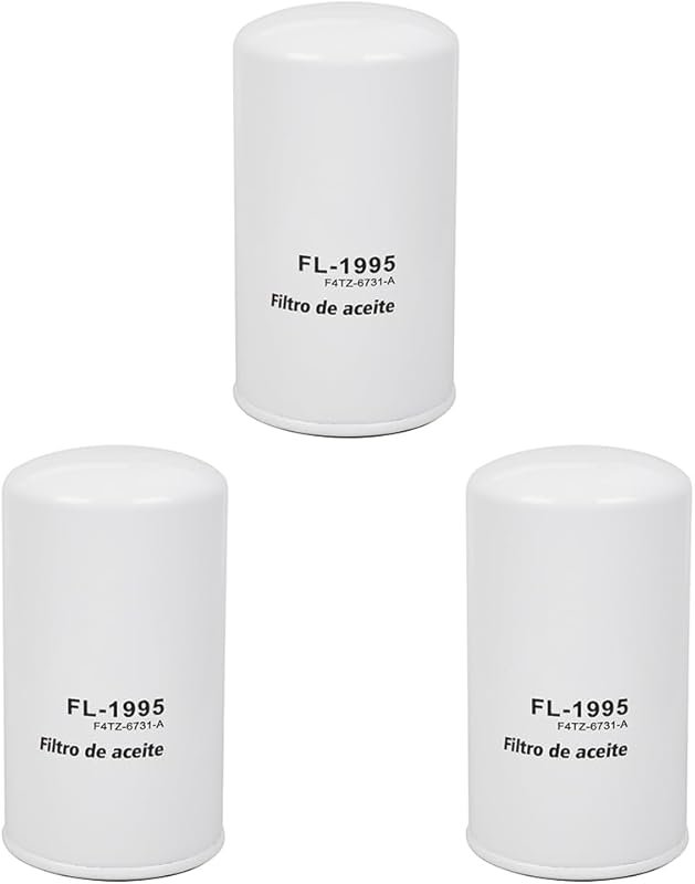 Set of 3 FL1995 Oil Filters for Ford 7.3L Powerstroke Super Duty Diese