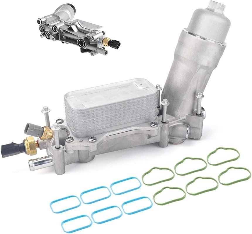 926-876 Upgraded Aluminum Engine Oil Cooler Filter Housing Kit Sensors