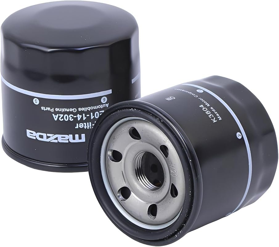 PE01-14-302A Oil Filter with Drain Plug Gasket for Mazda 3, CX-5, MX-5