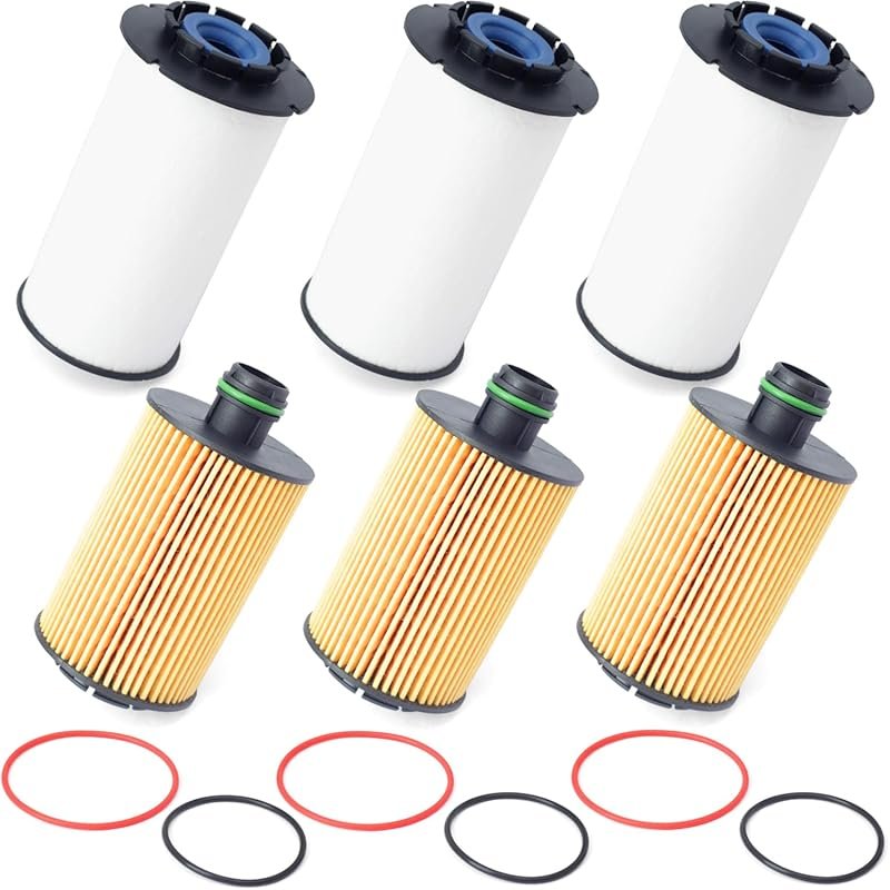 3 Pairs 68235275AA Fuel Filters 68229402AA Oil Filters for Dodge Ram 1