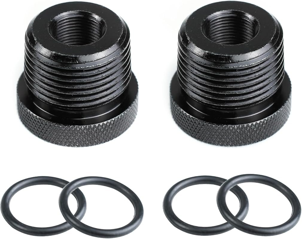 2-Pack 1/2x28 to 3/4NPT Oil Filter Adapter with Rubber Washer Metal Pr