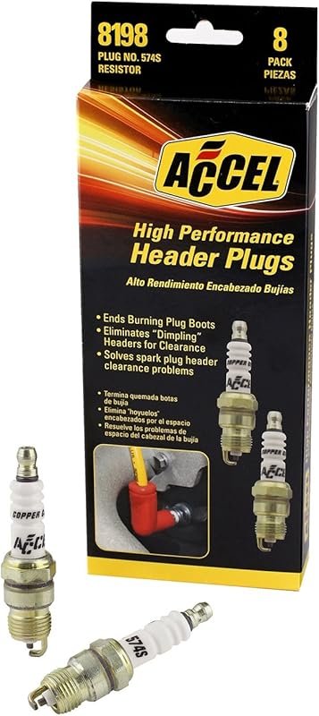 ACCEL 8198 Performance U-Groove Header Spark Plugs Pack of 8 for Super