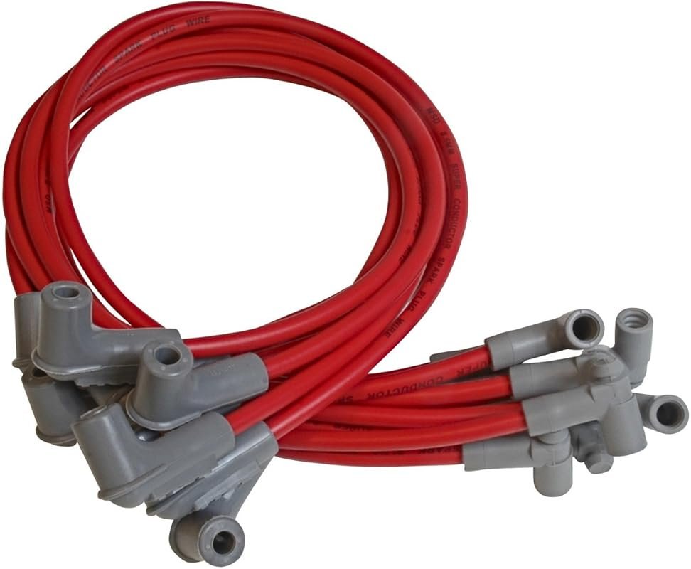 MSD 35599 Super Conductor 8.5mm Spark Plug Wire Set, High-Temperature 