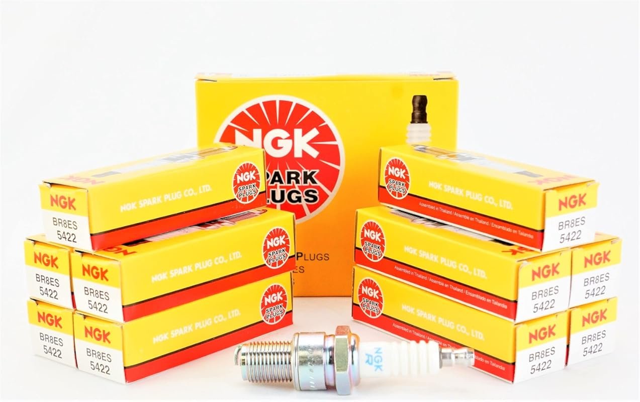 NGK BR8ES 10-Pack Spark Plugs (5422) – Ideal for Small Engines