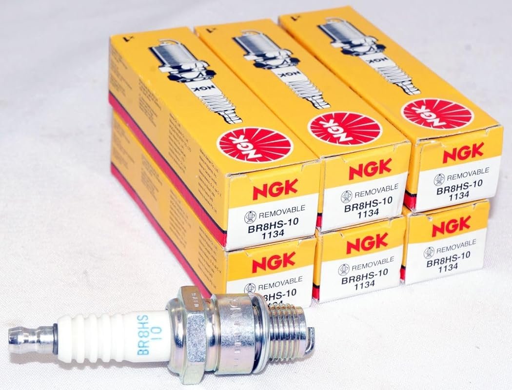 NGK 1134 BR8HS-10 OE Series Standard Nickel Spark Plugs 6-Pack for Out