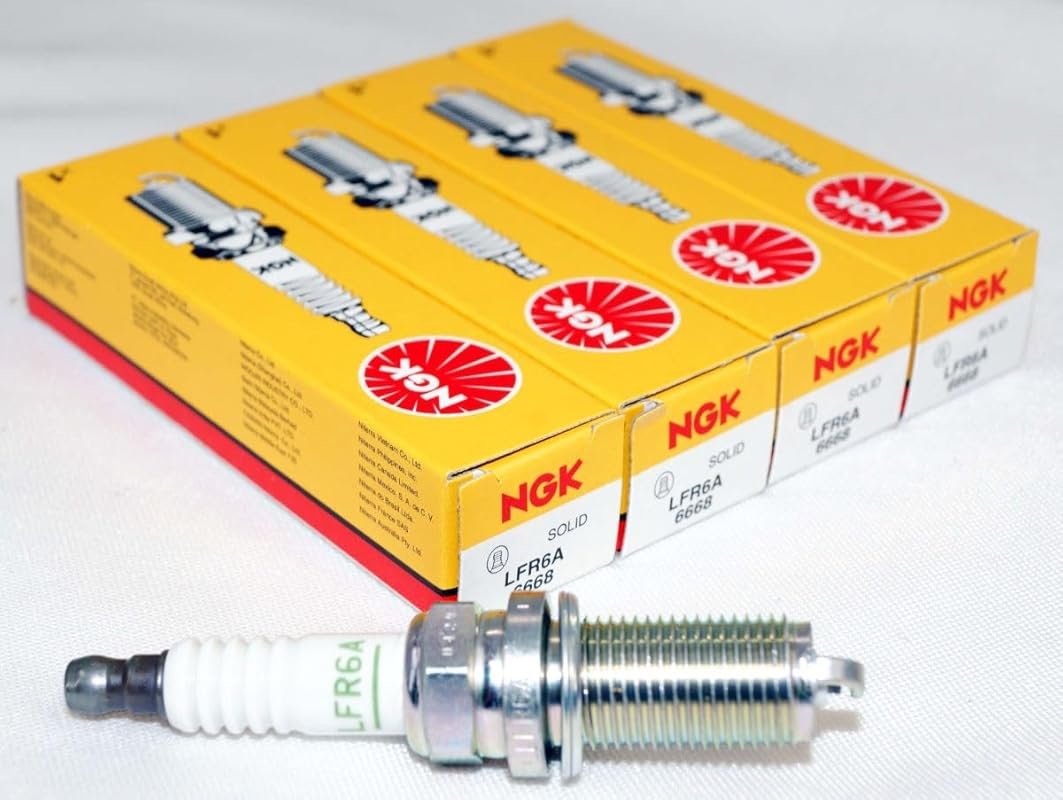 NGK LFR6A High-Performance Spark Plugs Set of 4 for Reliable Engine Ig