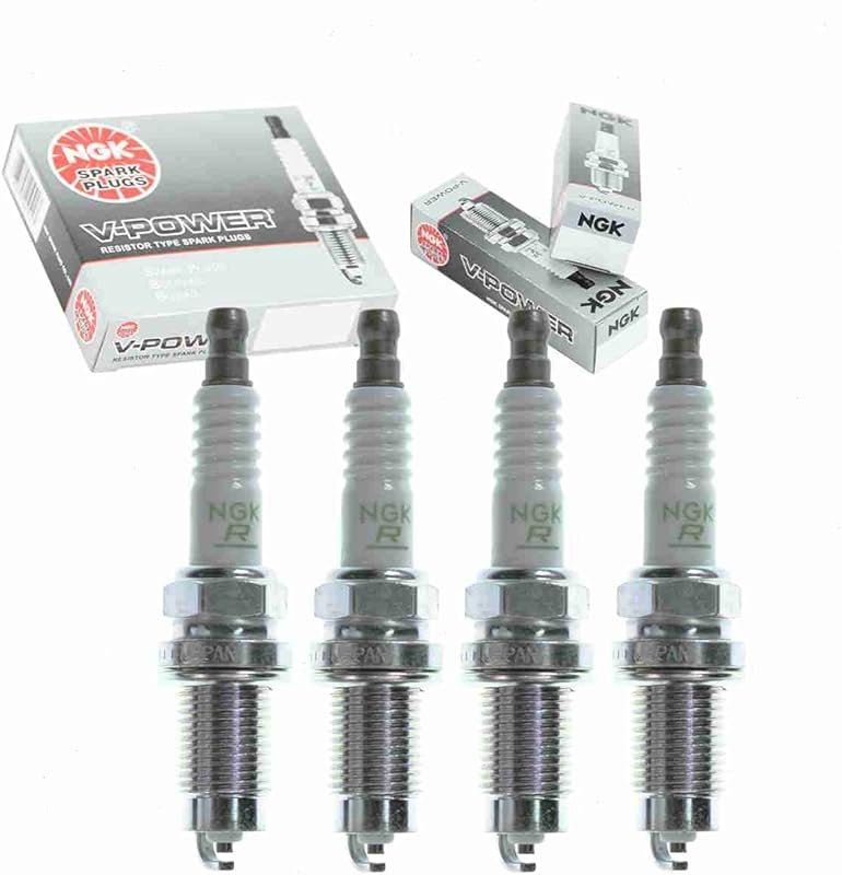 4-Pack NGK V-Power Iridium Spark Plugs for Nissan D21 2.4L L4 1990-199