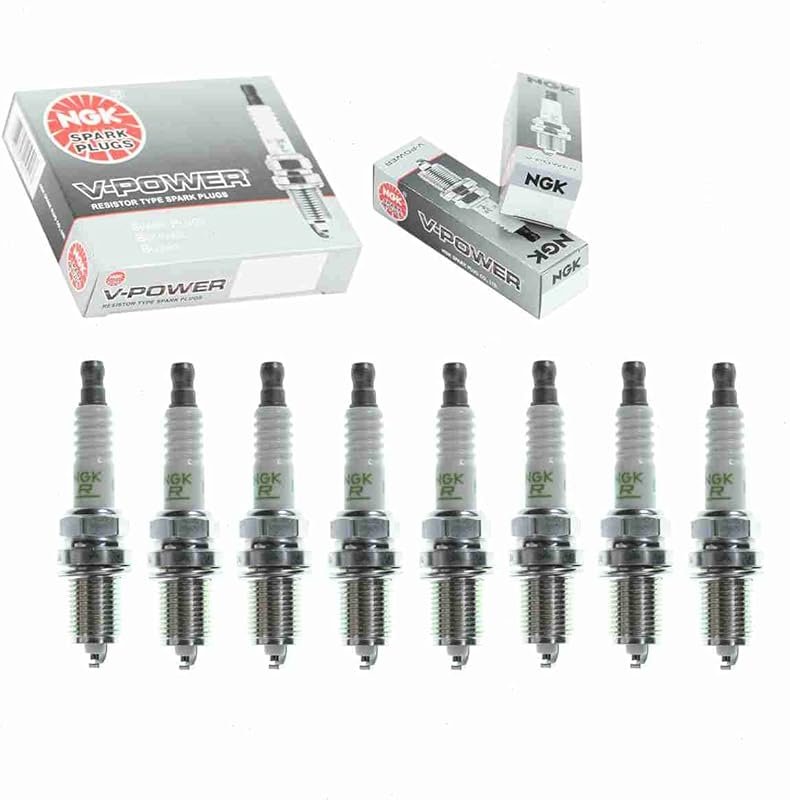NGK V-Power Spark Plugs (8-Pack) Compatible with Toyota Sequoia 4.7L V