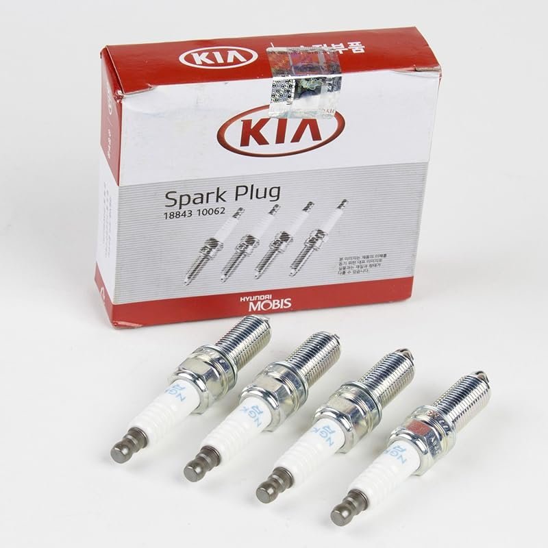 Genuine OEM KIA/Hyundai NGK Spark Plugs (Pack of 4) #18843-10062