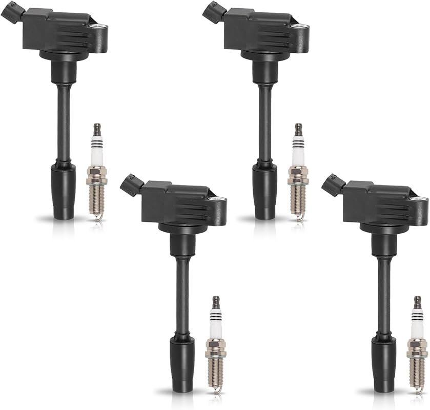 ENA Ignition Coil Pack & 4pc Double Platinum Spark Plugs for Lexus 2.0L L4 (2016-2021)