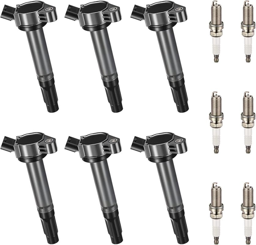 BDFHYK UF487 Ignition Coil Pack & Iridium Spark Plug Kit for Lexus ES3