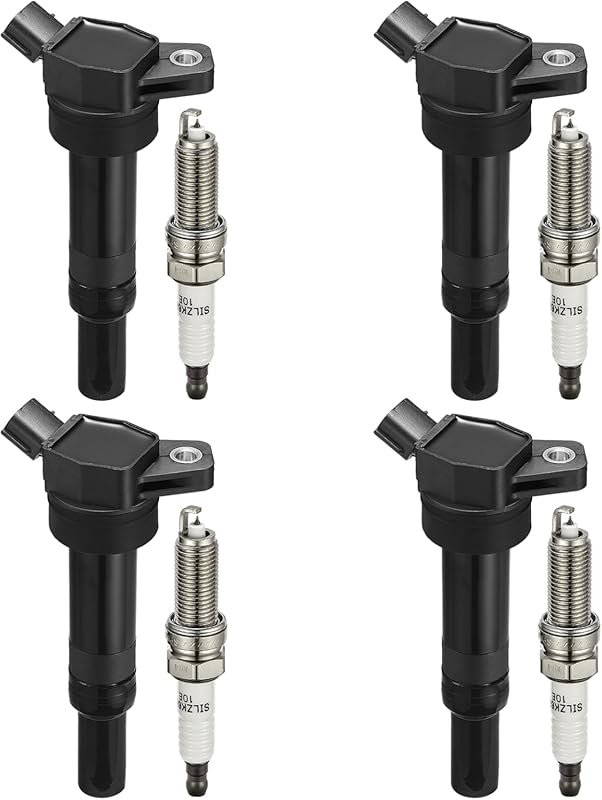 BDFHYK UF651 Ignition Coil Pack & Iridium Spark Plug Set for Kia Soul 