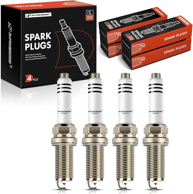 Premium Iridium Platinum Spark Plugs for VW & Audi Models, Pack of 4