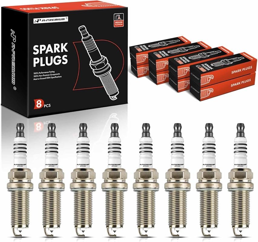 A-Premium Iridium Platinum Spark Plugs for Nissan Titan 2017-2020, Arm