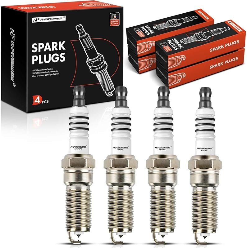 A-Premium Iridium Platinum Spark Plugs for Mazda 3/6/CX7, 2.3L, 4-Pack