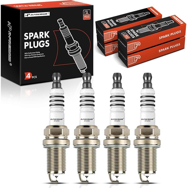 A-Premium Iridium Platinum Spark Plugs Pack of 4 for Honda TRX Rincon 
